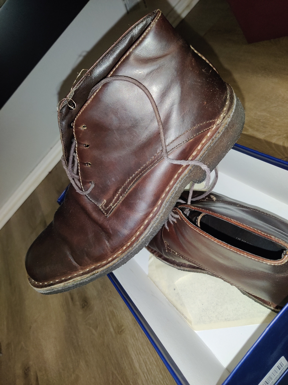 Johnston & Murphy Men's Brown Leather Chukka Boots